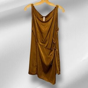 WET Swim Bronze Wrap Mini Dress nwt